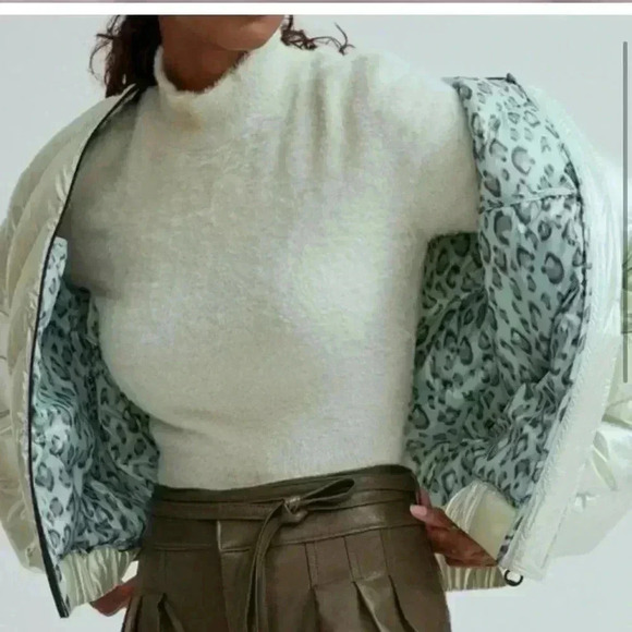 Noize amber mint metallic green puffer jacket bomber size small NEW - Picture 4 of 10